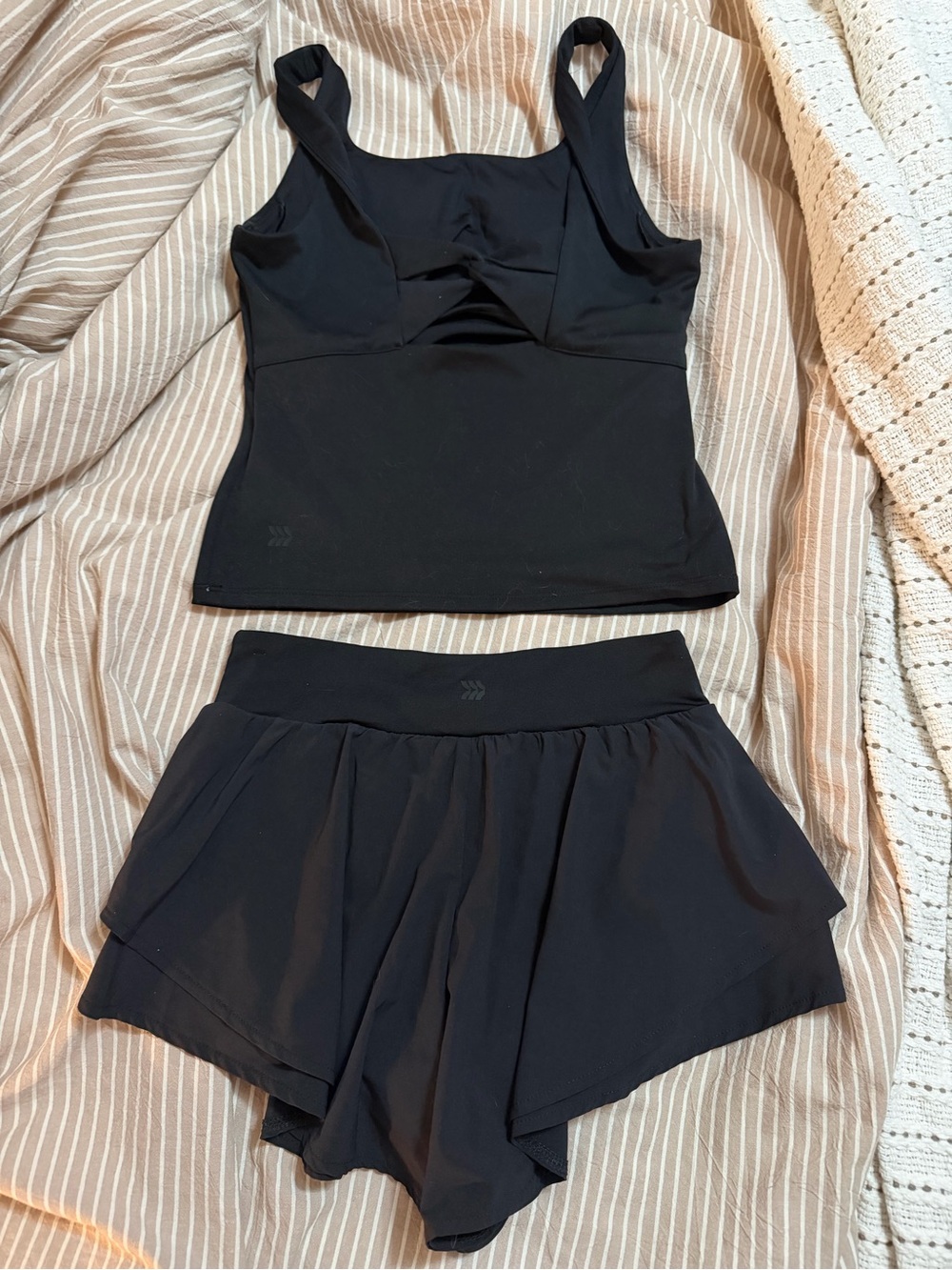All in Motion Black girls cute set with shorts under